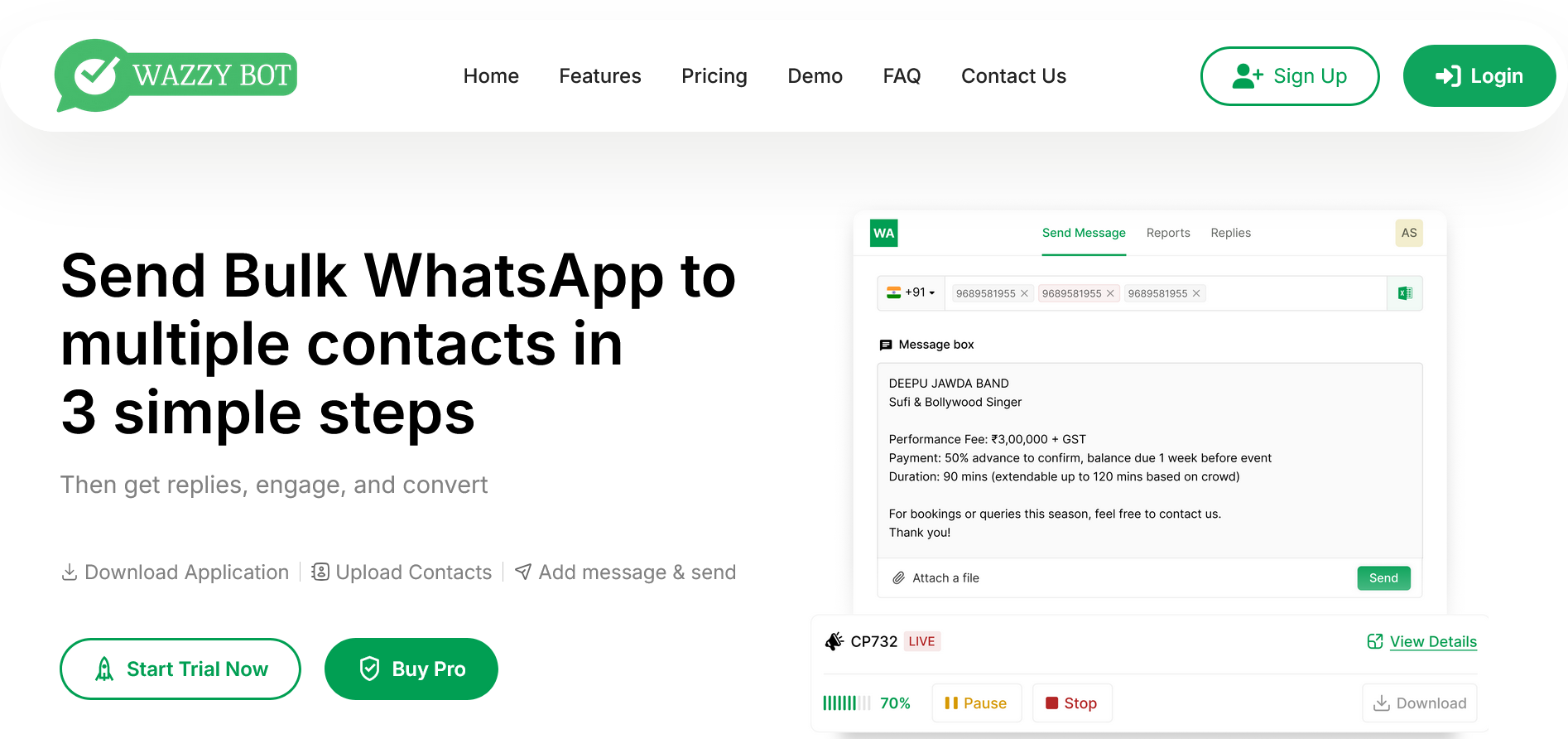 WazzyBot – Human-Like WhatsApp Automation Tool